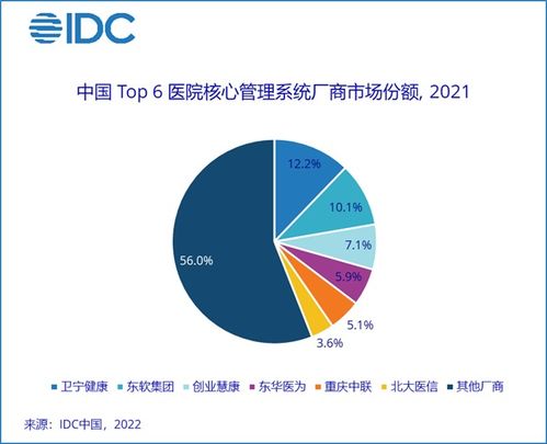 idc 2021年中國醫院核心管理系統廠商市場份額top6